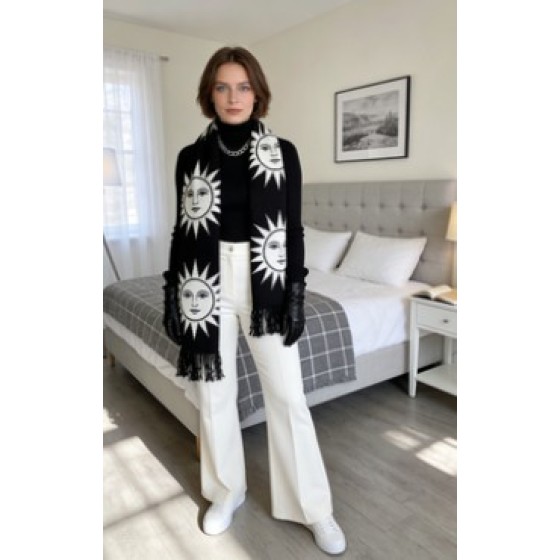 Winter scarves can be customized - warm, thick, long shawls made of soft knit fabric, perfect for gifts in cold weather.