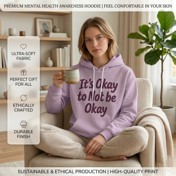Best Anti-Anxiety Hooded Sweatshirt|Comfortable and snug fit|relieve stress|express one's feeling|lavender color|